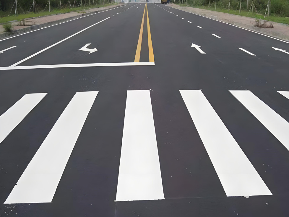 海安道路划线斑马线
